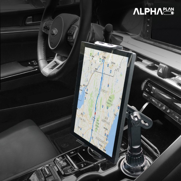 알파플랜 차량용 높이각도조절 컵홀더 멀티 네비 거치대 핸드폰 태블릿 패드 휴대용 모니터